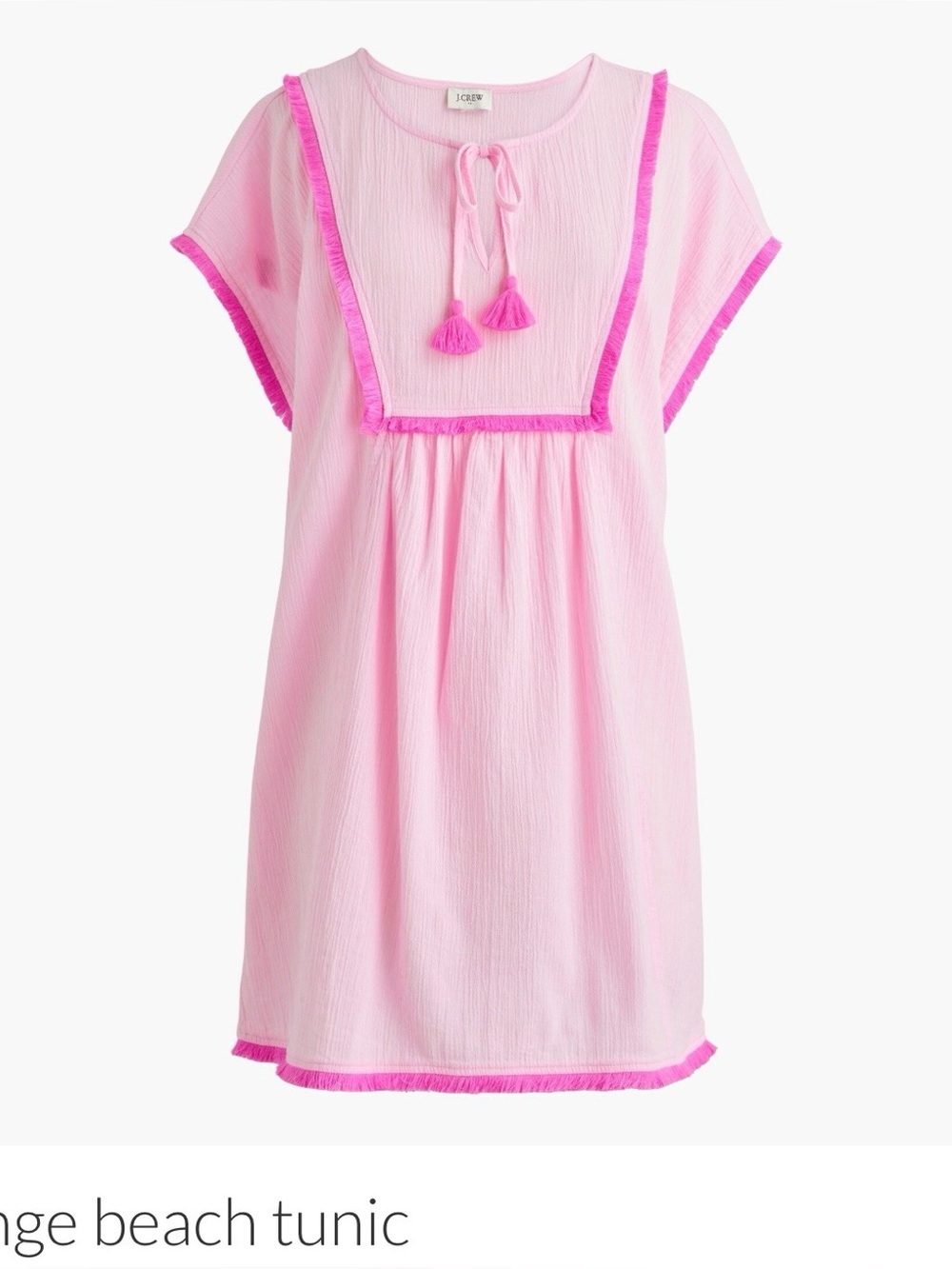 JCREW PINK BEACH COVERUP SIZE XL